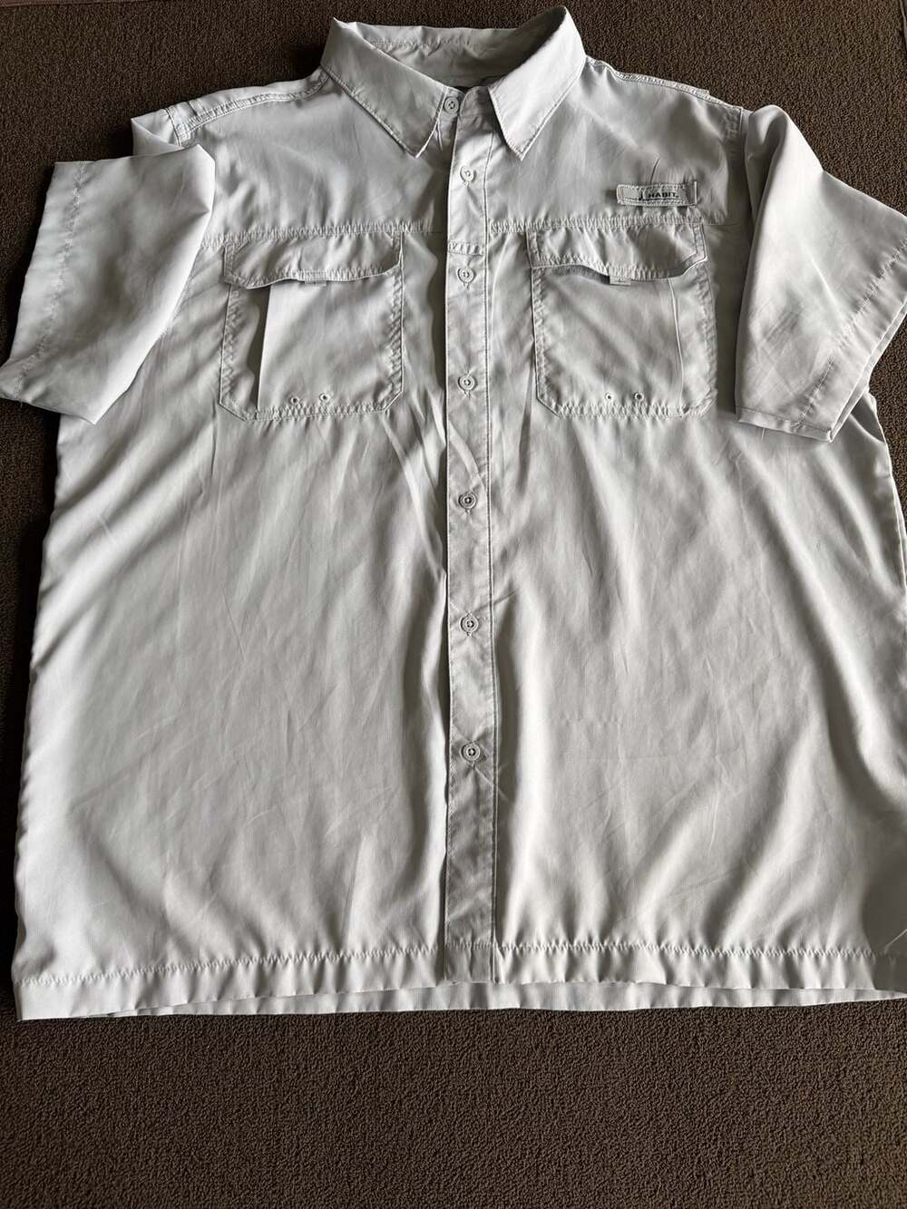 Habit Men's Short Sleeve Fishing Shirt XL Micro Chip Solar Factor